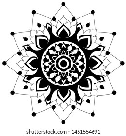 Vector illustration - Mandala on an isolated, white background