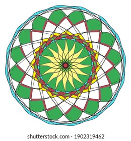 Vector illustration of mandala on white background
