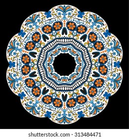 Vector illustration of a mandala skull