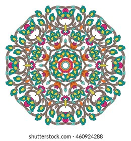 vector illustration of mandala, vintage decorative element. EPS