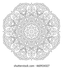 vector illustration of mandala, vintage decorative element. EPS