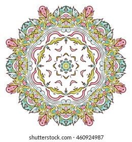 vector illustration of mandala, vintage decorative element. EPS
