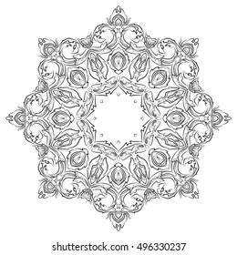 vector illustration of mandala, vintage decorative element. EPS