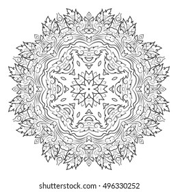 vector illustration of mandala, vintage decorative element. EPS