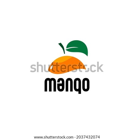 vector illustration of mango fruit logo