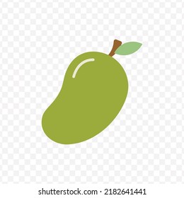 Vector illustration of Mango icon sign and symbol. colored icons for website design .Simple design on transparent background (PNG).