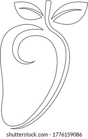 ilustración vectorial de un mango sobre fondo blanco