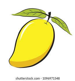 Vector illustration mango web icon set. and background