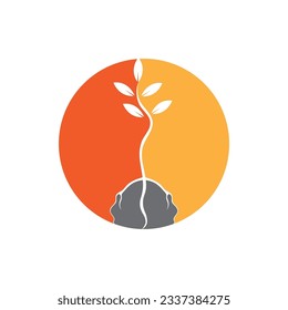 vector illustration of Mangrove trees and mangrove Forest Ecology Logo design