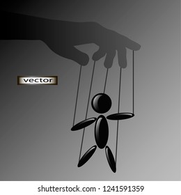 Vector illustration of manipulation, control, human influence and hypnosis