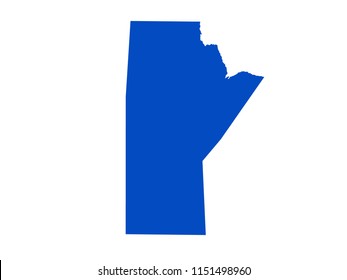 vector illustration of Manitoba map