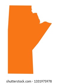 vector illustration of Manitoba map