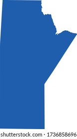 ilustración vectorial del mapa de Manitoba