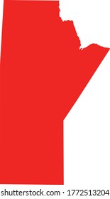 Vektorgrafik von Manitoba-Karte