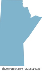 vector illustration of Manitoba map