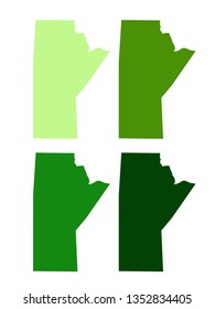 vector illustration of Manitoba maps
