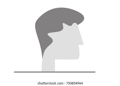 Vector illustration of a man's head.