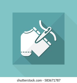 Vector illustration of manufacturing t-shirt icon