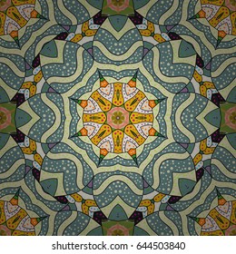 Vector illustration with many blue flowers. Trendy seamless floral pattern.