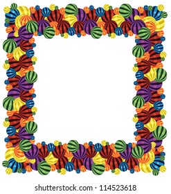 Vector illustration of many colorful balls pattern brush