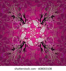 Vector illustration with many flowers. Trendy seamless floral pattern.