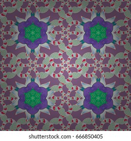 Vector illustration with many flowers. Trendy seamless floral pattern.