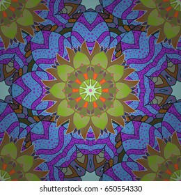 Vector illustration with many yellow flowers. Trendy seamless floral pattern.