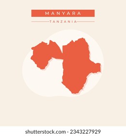 Vector illustration vector of Manyara map Tanzania