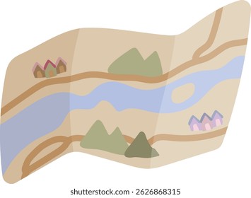 vector illustration of a map
