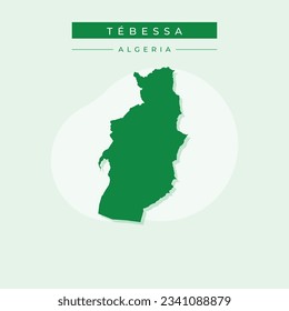 Vector illustration vector of Tébessa map Africa