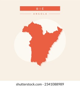 Vector illustration vector of Bié map Africa