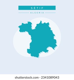 Vector illustration vector of Sétif map Africa