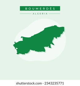 Vector de ilustración vectorial del mapa de Boumerdès África