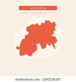 Vector illustration vector of Médéa map Africa