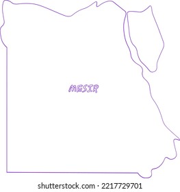 Vector illustration of a map of Africa. High detail map in flat and outline style. Templates for your designs. Vector elements isolated on a white background.