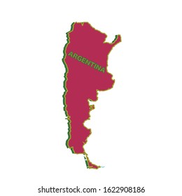 Vector illustration map of Argentina. Special design for web and applications.