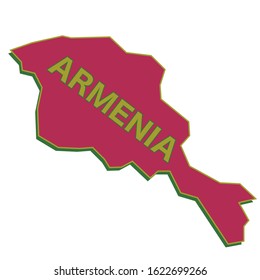Vector illustration map of Armenia. Special design for web and applications.
