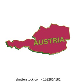 Vector illustration map of Austria. Special design for web and applications.