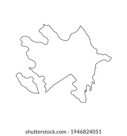 Vektorgrafik der Karte von Aserbaidschan auf weißem Hintergrund