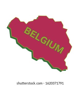 Vector illustration map of Belgium. Special design for web and applications.