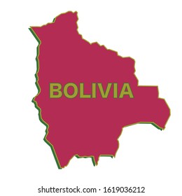 Vector illustration map of Bolivia. Special design for web and applications.