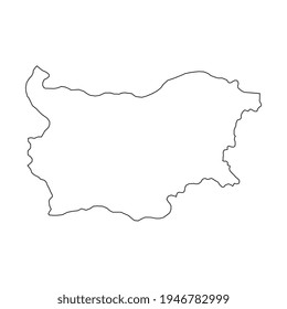 Vektorgrafik der Karte Bulgariens auf weißem Hintergrund