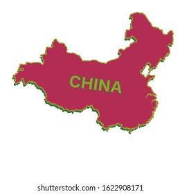 Vector illustration map of China. Special design for web and applications.