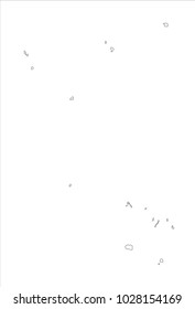 Vector Illustration Map of Cook Islands in white background for continue, Map Of Cook Islands Isolated On White Background.