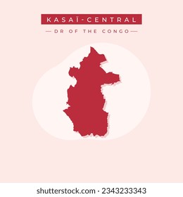 Vector illustration vector of Kasaï-Central map Democratic republic of the Congo