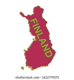 Vector illustration map of Finland. Special design for web and applications.