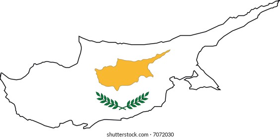 Vector Illustration Map Flag Cyprus Stock Vector Royalty Free 7072030 Vector Illustration Map Flag Cyprus Stock Vector Royalty Free 7072030