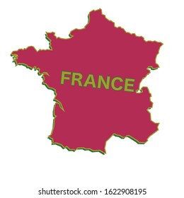 Vector illustration map of France. Special design for web and applications.