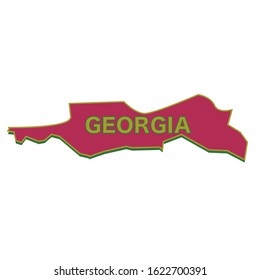 Vector illustration map of Georgia. Special design for web and applications.