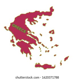 Vector illustration map of Greece. Special design for web and applications.